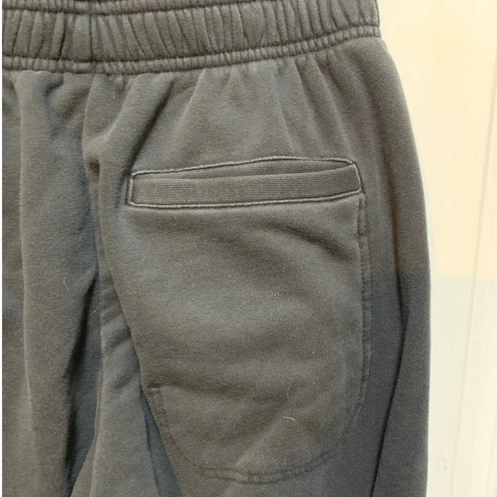 Adidas Joggers Small Black Fleece Tapered Sweatpants‎ Logo Patch Mens